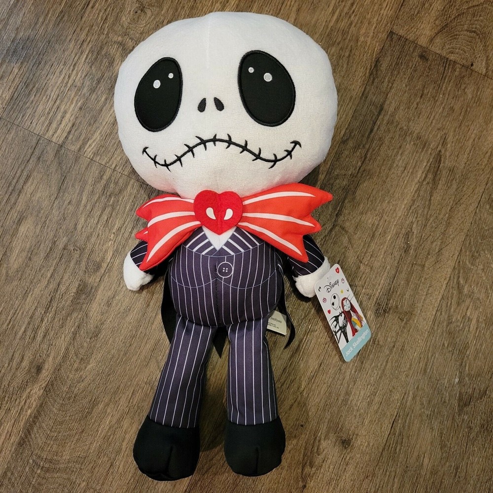 Nightmare Before Christmas Valentine 16" Plush Jack Skellington Disney NWT